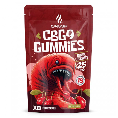 Gummies Sour Cherry 125mg CBG9 - Sachet de 5 - CANAPUFF