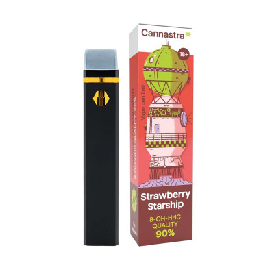 Vape Strawberry Starship 90% 8-OH-HHC 1ML - Cannastra