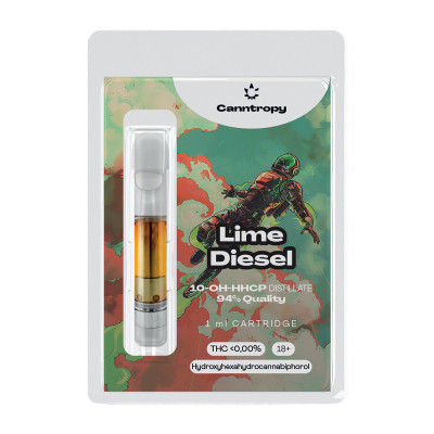 Cartridge Lime Diesel 90% 10-OH-HHCP 1ML - Canntropy