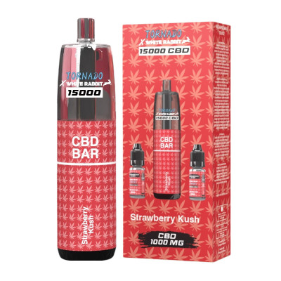 WHITE RABBIT x TORNADO - Puff 15000 CBD 1000 MG - Strawberry