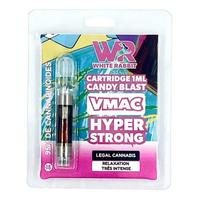 Cartridge CANDY BLAST 95% VMAC HYPER STRONG 1ML - White Rabbit